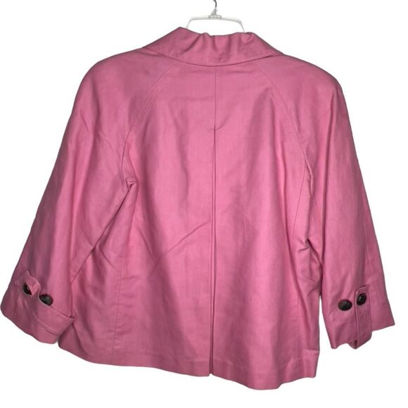 Talbots Linen Blend Pink Blazer - Picture 5 of 6